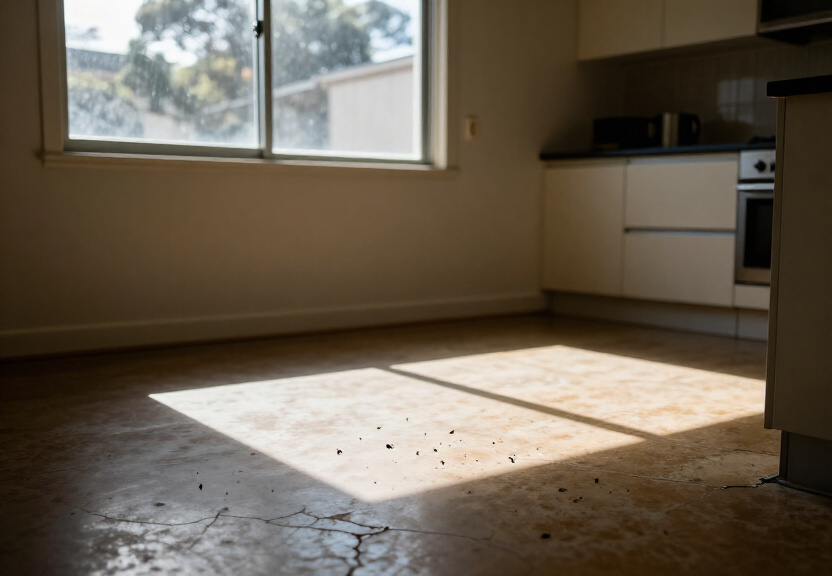Cockroach infestation in a Rosebery restaurant kitchen before treatment
