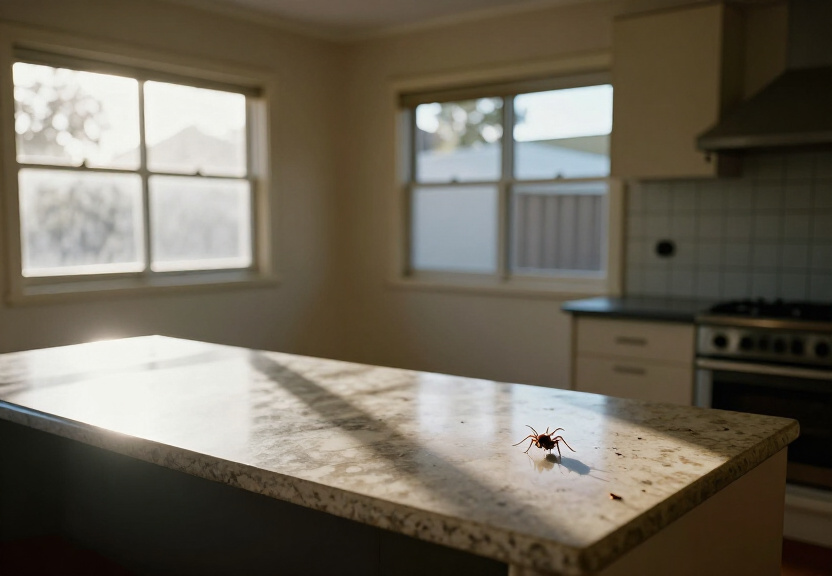 Spider webs in a Rosebery home before treatment